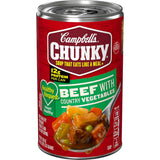 Campbell's Healthy Request Beef Sirloin Vegetable Soup – Quick 5-Minute Office Lunch with Pull-Tab Lid and 17g Protein
