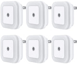 Uigos LED Night Light – Compact Plug-in Dusk to Dawn Light for Clean Modern Interiors, 6-Pack Set