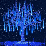 Aukora Meteor Shower Lights 192 LED Cascading Rain Light for Christmas Gift, Housewarming, and Holiday Present