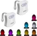 Ailun Toilet Night Light 2-Pack – Funny Housewarming Gift and White Elephant Gag Gift for Bathroom Decor Lovers