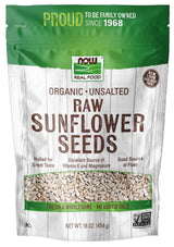 NOW Foods Certified Organic Sunflower Seeds Hulled Unsalted – No Salt Added Wholesome Snack for School Lunch Boxes and After-School Munching