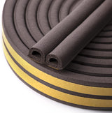 CloudBuyer D-Type Foam Seal – Stylish Living Room Window Weatherstrip, Brown Self-Adhesive Frame Protector