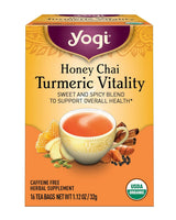 Yogi Tea Honey Chai Turmeric Vitality – Caffeine-Free Focus Brew for Home Office and Long Study Sessions