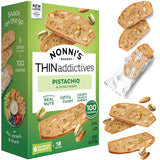 Nonni's Pistachio Almond Crisps – 100-Calorie Guilt-Free Snack for Mindful Afternoon Breaks, Thin Italian-Style Crunch