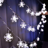 WesGen Snowflake String Lights 20ft – Thoughtful Christmas Gift for Her, Cozy Bedroom & Holiday Decor with Remote