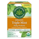 Traditional Medicinals Organic Triple Mint Tea – Gentle Family-Friendly Herbal Brew for Kids' Snack Time