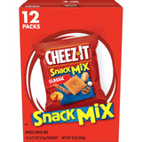Cheez-It Snack Mix, Simple Pantry Snack Box, 12 Pre-Portioned Pouches for Clutter-Free Lunchbox Packing