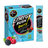 4C Energy Rush Stix Berry – Compact Desk Friendly Hydration with No Bulky Bottles, 18 Single Serve Powder Packets