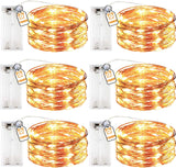 innotree LED Fairy Lights – Child-Safe Nursery and Playroom Decor, Cool-Touch Copper Wire Battery Operated 6-Pack