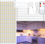 LAFULIT Under Cabinet Lighting Kit – Cozy Bedroom Decor Glow, 2700K Warm LED Strip for Shelves and Nightstands