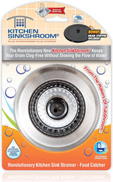 Kitchen SinkShroom Stainless Steel Sink Strainer for Modern Minimalist Kitchens, Clog-Free Design