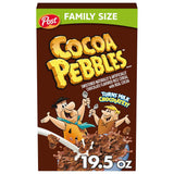 Cocoa PEBBLES Cereal – Family Size Chocolate Breakfast Cereal Safe for Sensitive Eaters, 27.5 oz Box