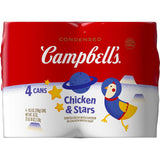 Campbell's Condensed Kids Chicken and Stars Soup – Playful Star Pasta for Toddler Lunches and After-School Snacks, 10.5 oz Can (4 Pack)