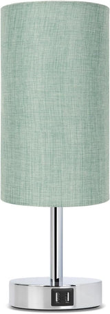 Yarra-Decor 1950s Retro Table Lamp – Cozy Bedroom Accent with Flaxen Fabric Shade
