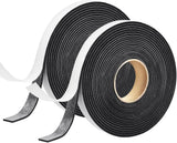 Single Roll Foam Weather Strip – Clean Black Seal Tape for Intentional Spaces, Tool-Free Door and Window Draft Stop