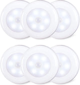 STAR-SPANGLED Motion Sensor Puck Light 6 Pack – Clean, No-Wire Night Light for Minimal Hallways and Closets