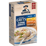 Quaker Instant Grits Variety Pack – 100 Calorie Single-Serve Breakfasts with Iron and Calcium, 10 Count
