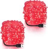Blingstar USB Fairy Lights – Waterproof Patio String Lights IP44, 66ft 2-Pack for Outdoor Dining
