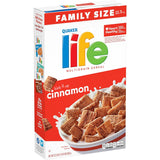 Life Cinnamon Cereal – Kid-approved sweet cinnamon breakfast for picky eaters, lunchbox-ready whole grain squares, 22.3oz