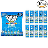 Push Pop Easter Blue Hard Candy Lollipops Nostalgic Blue Raspberry Treat Gift for Kids Easter Basket, 10 Ct Individually Wrapped Candy Bulk Pack