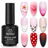 Beetles Matte Gel Top Coat – Safer At-Home Manicure Choice, 9-Ingredient Low-Odor Non-Toxic Matte Formula for Clean Air