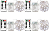Brightown Battery Fairy Lights – Portable Silver Wire String Lights for Patio, Porch and Outdoor Dining