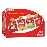 Cheez-It Cheese Crackers, Baked Snack Crackers, Shareable Workplace Snack for Conference Rooms, 17.72oz Box (20 Pouches)
