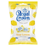 Regal Crown Sour Lemon Hard Candy – Kids Lunchbox Treat, Individually Wrapped British Sweets with No Artificial Colors (6.25 oz)