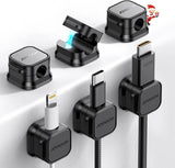 JOYROOM Transparent Magnetic Cable Clips for Wall-Mounted TV, Rout HDMI and Power Cords Along Entertainment Center