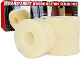 Birllaid Invisible Clear Window Seal Tape – Uncluttered Home Insulation, 3 Inch x 55 Yards Discreet Vinyl Strip