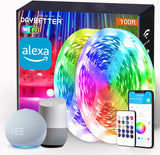 DAYBETTER LED Strip Lights Housewarming Gift – 16 Million Color WiFi Smart Light with Music Sync for Any Room