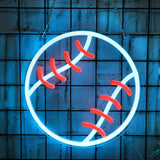 Baseball Neon Sign - Unique Housewarming & Holiday Gift for Baseball Fans, Dimmable LED Wall Sign for Man Cave Dorm Room, USB Powered Sport Decor