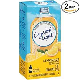 Crystal Light Powdered Drink Mix – Portable Hydration for Busy Workdays and Long Meetings, Raspberry Lemonade
