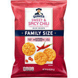 Quaker Rice Crisps Sweet & Spicy Chili – Gluten-Free Lunchbox Snack for School-Age Kids, 8.5 oz Resealable Bag
