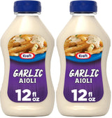 Kraft Mayo Garlic Aioli (12 oz Squeeze Bottle) – Quick Weeknight Flavor Boost for Busy Professionals and Office Lunches