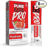 PURE KICK PRO Electrolyte Powder – Single-Serve Packets for Cycling and Outdoor Adventures, Strawberry Ice Pop Flavor