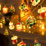 LOLStar Christmas Fairy Lights – Cozy Bedroom String Lights with Santa and Snowman Charms, Battery Operated for Mantel and Windows