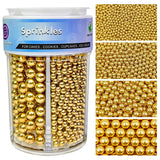 Gold Sprinkles for Cake Decorating – Family-Safe Pearl Mix for Kids' Birthday Cakes and Cupcakes