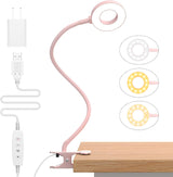 iZELL LED Clamp Desk Lamp for Home Office – 660 Lumen Task Light with 3 Color Modes for Focused Work, Sewing, and Crafting