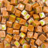 LAETAFOOD Green Apple Caramel Cubes – Housewarming Gift Basket Filler, 75 Individually Wrapped Pieces, 1 lb Bulk Bag