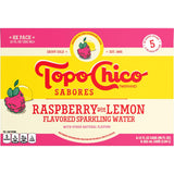 Topo Chico Sabores Raspberry with Lemon – Premium Mineral-Infused Sparkling Water for Elegant Dinner Parties, 12oz 8pk