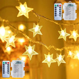 Brightown Star String Lights – Thoughtful Birthday Gift for Her and Mom, 17ft Battery Operated Star Fairy Lights with Remote and Timer
