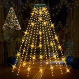 Lumastro Waterproof 400 LED Christmas Tree Lights with 16 Hanging Lines for Patio and Garden Holiday Gatherings