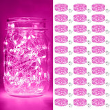 btfarm 30 Pack Fairy Lights Battery Operated – Flameless Cool-Touch Silver Wire String Lights, Safe Around Kids, Pets, and Curtains, Warm White
