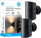 GE Vintage LED Night Light – Staircase Safety Lighting 2 Pack, Warm 2200K LED Replaces Open Flame, Photo Cell Automatic On