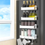 MagnetBrand Magnetic Spice Rack – Thoughtful Housewarming Gift for New Homeowners, 4-Tier Drill-Free Fridge Organizer