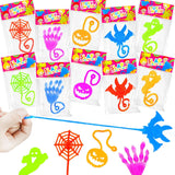 Kids Halloween Gift Bag Stuffer – 42 PCS Sticky Hand and Spooky Shape Novelty Toys for Birthday Party Favors and Trick or Treat Surprise Bags
