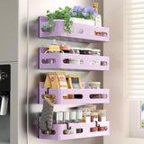4 Pack Magnetic Spice Rack for Refrigerator – At-a-Glance Spice Storage for Faster Home Cooking, Fridge Door Organizer