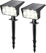Aogek Solar Spot Lights Outdoor 4 Pack — Wire-Free, Cool-to-Touch Security Lighting Safe Around Kids, Pets and Walkways