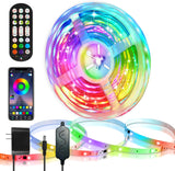 HOUHUI LED Strip Lights 32.8ft RGB+IC – Thoughtful Birthday Gift for Him with Music Sync and App Controlled Ambient Glow